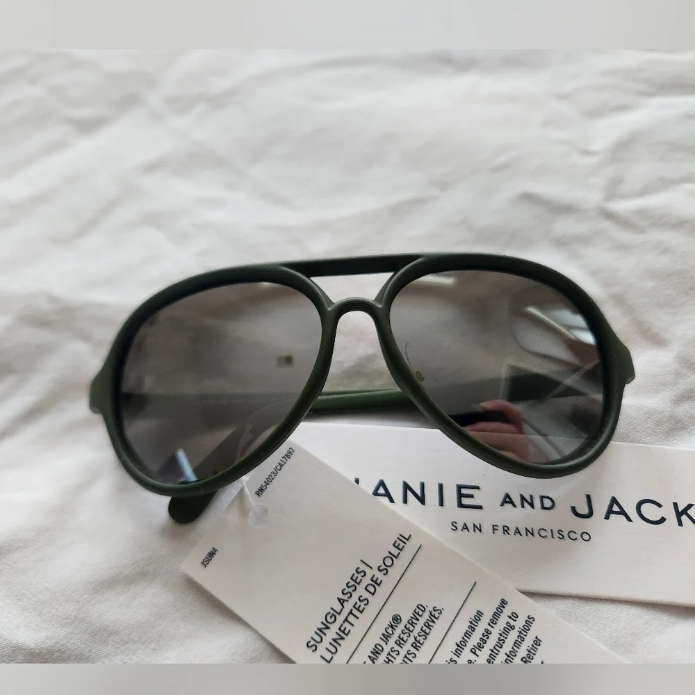 Janie and Jack Green Sunglasses- 0-2 Years